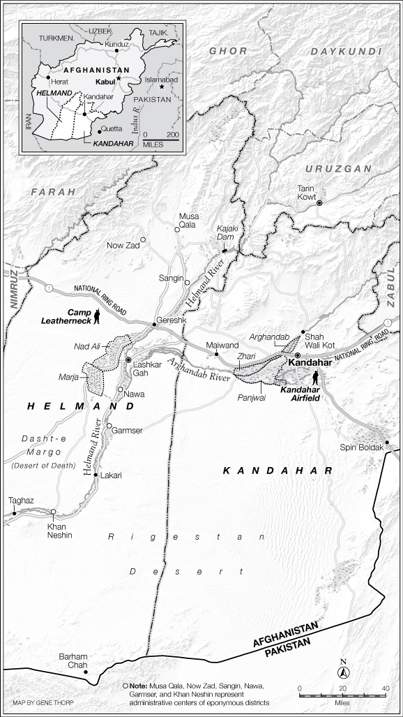 Southern Afghanistan map