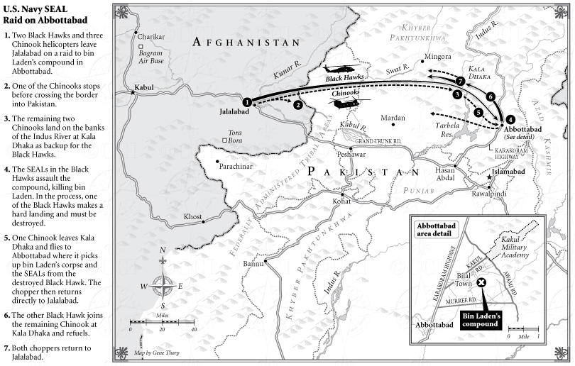 Map of Bin Laden Raid