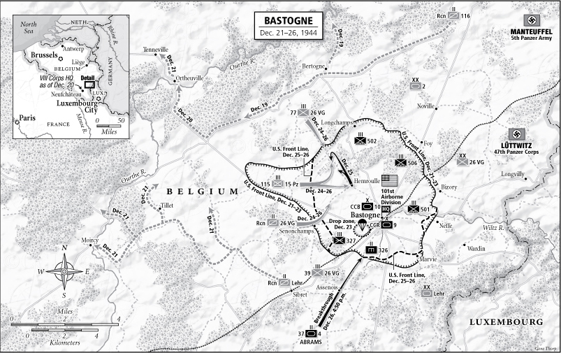 Battle of Bastogne map