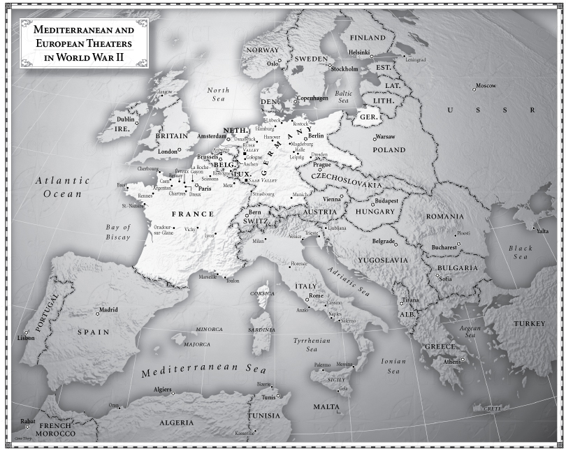 European Theater of World War II map