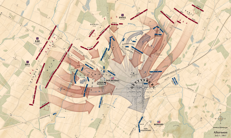Battle of Gettysburg map