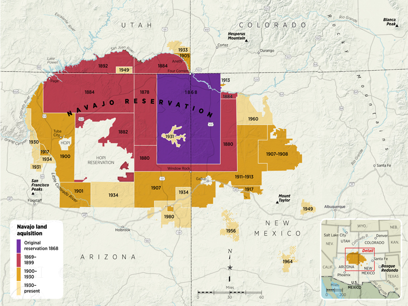 Navajo aquisitions map