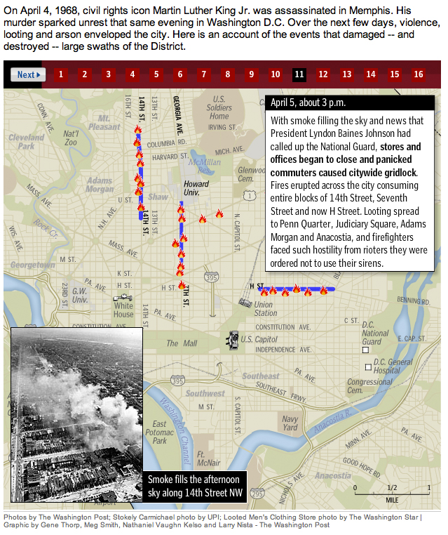 Martin Luther King riots map