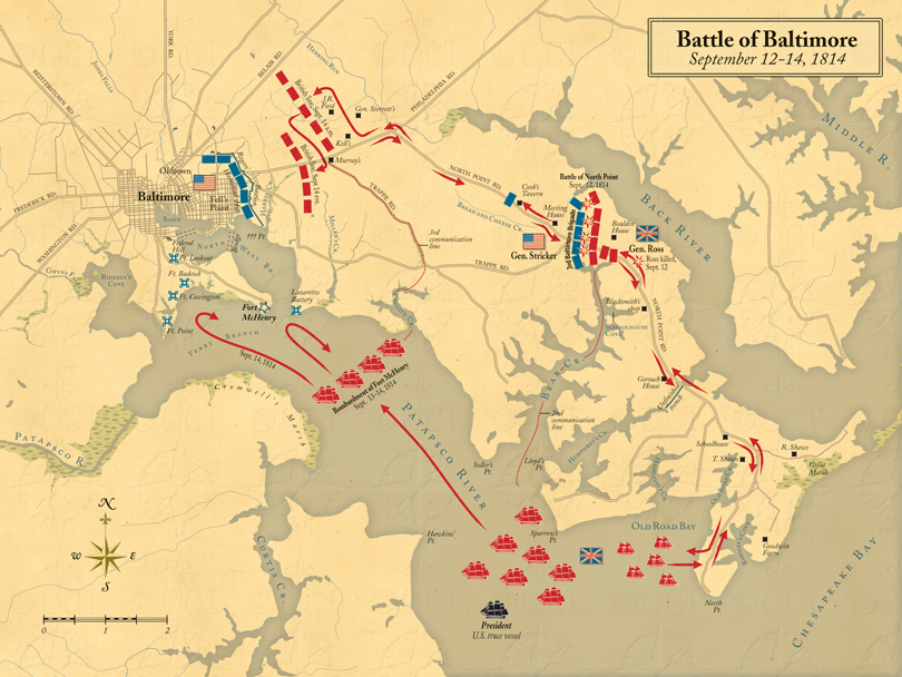 Battle of Baltimore map